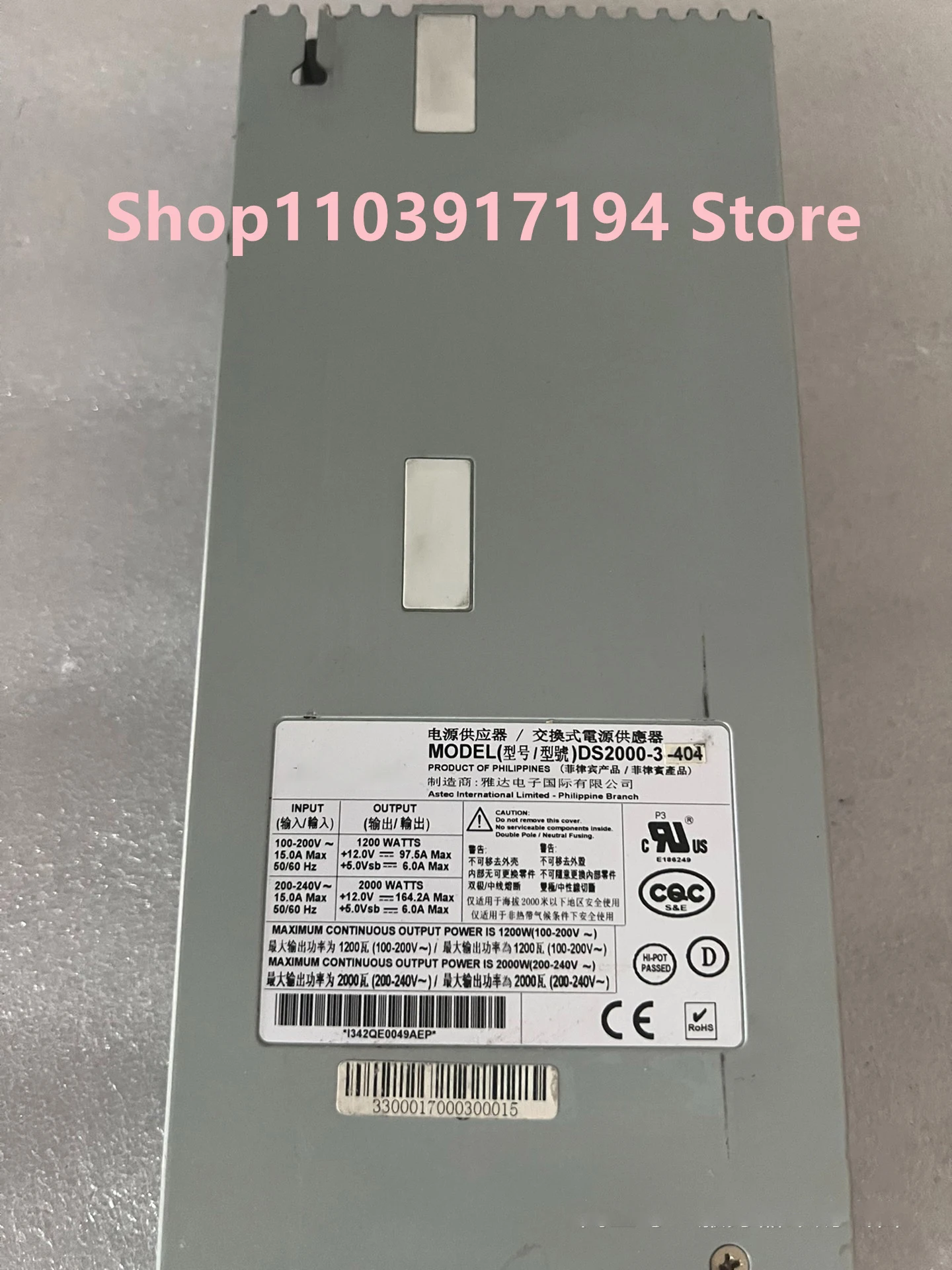 FOR Sugon TC4600  DS2000-3-002 DS2000-3-404 2000W  Server power supply