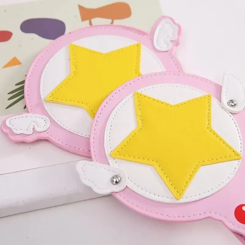 Porte-cartes Sailor Moon, porte-cartes Sakura, porte-cartes pour filles, baguette magique, porte-cartes d'identité bancaire, étui pour cartes de transport en commun, pendentif de protection.