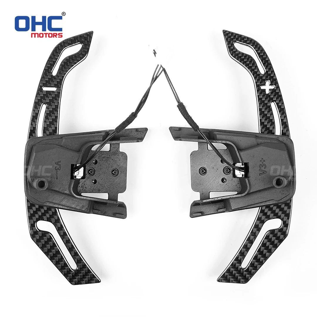 OHC لامعة المغناطيسي ألياف الكربون مجداف شيفتر للجولف MK7 MK7.5 جولف R شيروكو باستخدام تقنية الشفط المغناطيسي