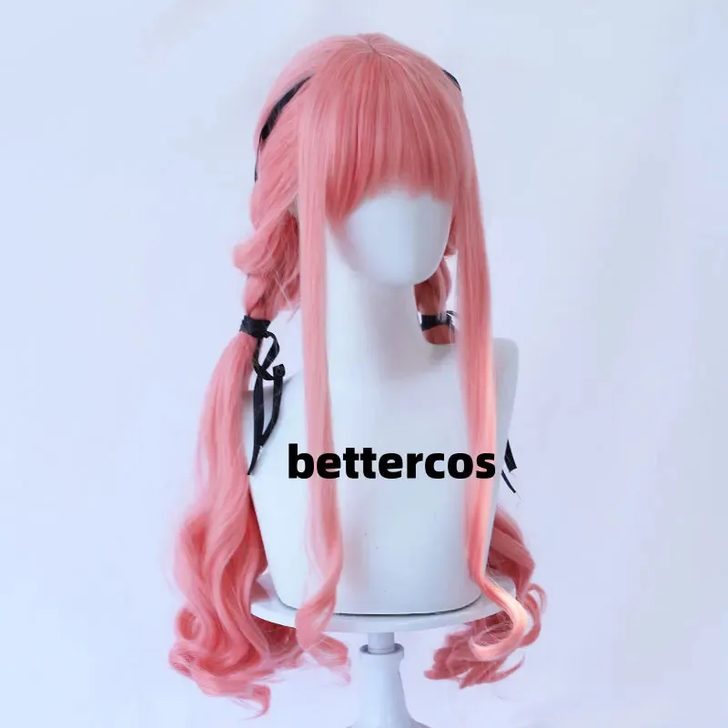 25COSNikki شعر مستعار تأثيري لعبة إنفينيتي نيكي المرأة طويلة الوردي شعر مستعار نيكي تأثيري لوليتا شعر مستعار غطاء مجاني