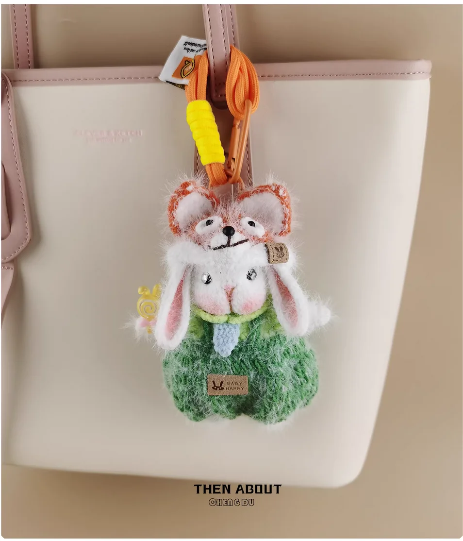 Small Nick Fox cute candy rabbit bag pendant ornaments niche luxury gifts.
