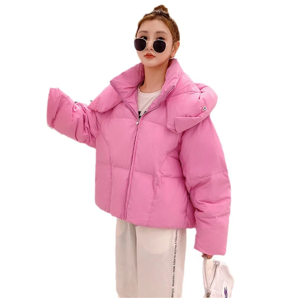 Woman ClothingWomen'S Short Loose And Thickened Cotton Coat, Korean Bread Suit, New Fashion, Winter, 2024