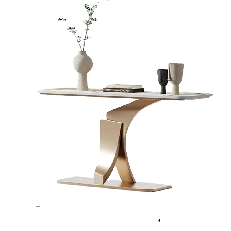 Metal Vintage Corner Narrow Nordic Table Vertical Hall Tisch Wohnzimer Hallway Furniture Luxury Hotel Living Room Table