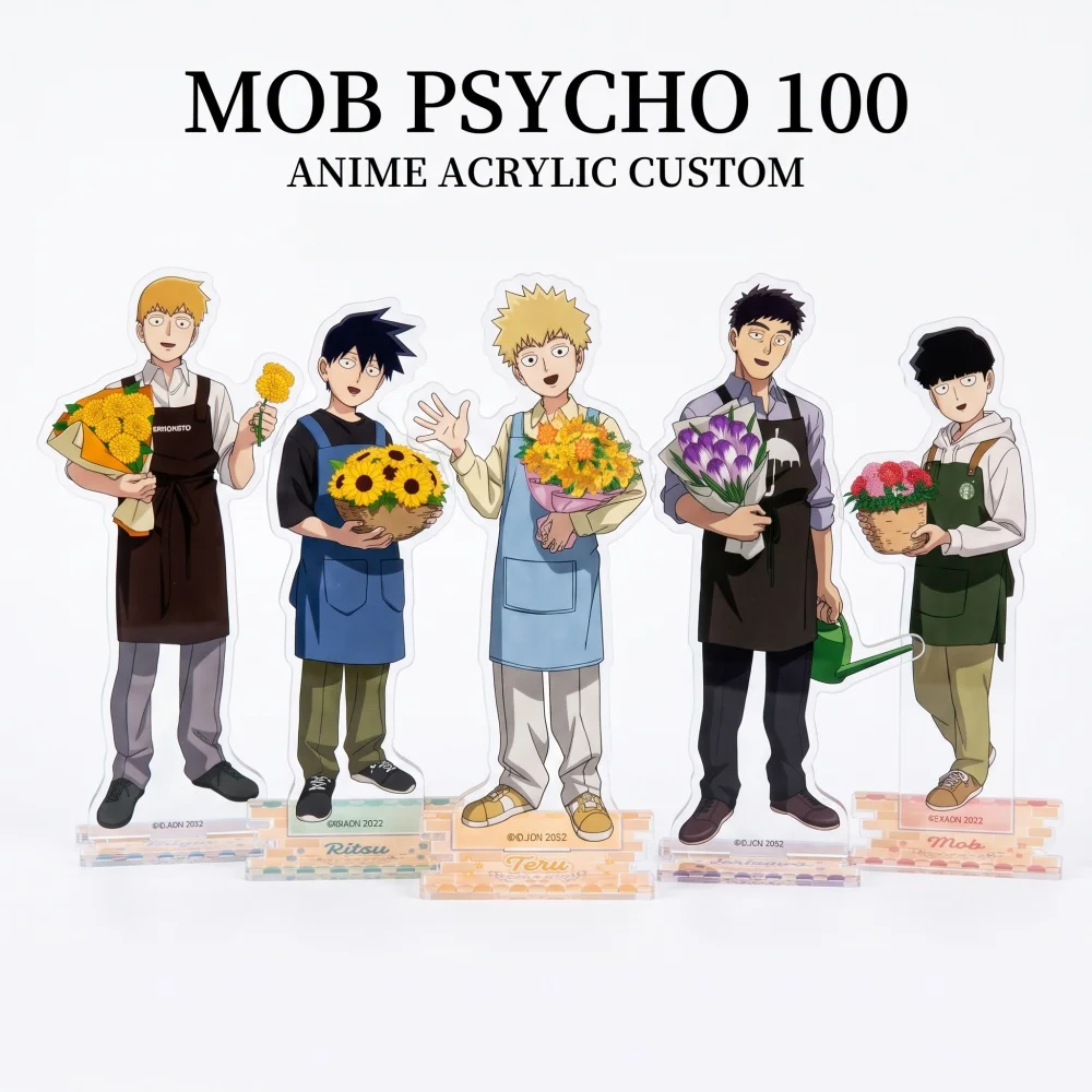 Mob Psycho 100 2026 New Acrylic Stand Keychain Shigeo Kageyama Arataka Reigen Dimple Ritsu Kageyama Kawaii Fans Gift