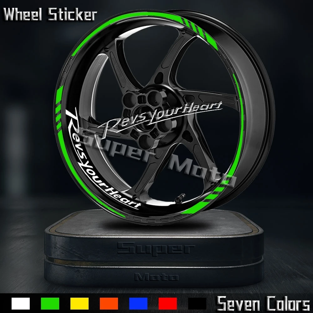 For YZF R6 R3 R1 R15 XJ6 fz8 Mt03 Mt07 MT09 Motorcycle Wheel Hub Sticker Rim Decal Stripe Tape Waterproof Accessories