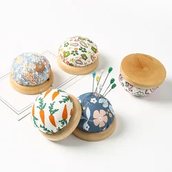 Sewing Machine Needle Cushion Pilow Tailor Pin Holder Wooden Ring Bracelet Wrist Craft Pincushions For Handmade Needlework Tools