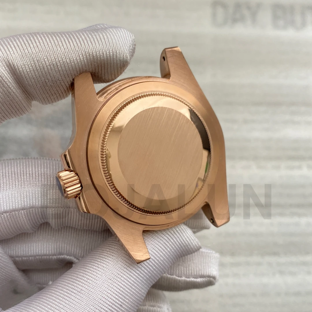 Imagem -06 - Rose Gold Ver Case Adequado para Nh35 36 Movimento 40 mm Vidro de Safira Adequado para Fantasma de Água