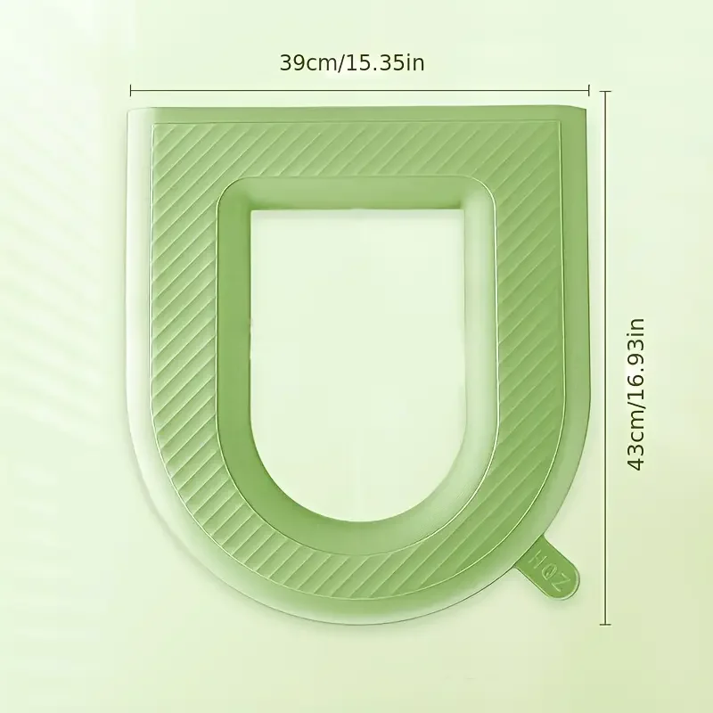 غطاء مقعد المرحاض لينة مقاوم للماء إيفا وسادة المرحاض ملصق شتاء دافئ الحمام إغلاق البراز حامي اكسسوارات الحمام #6