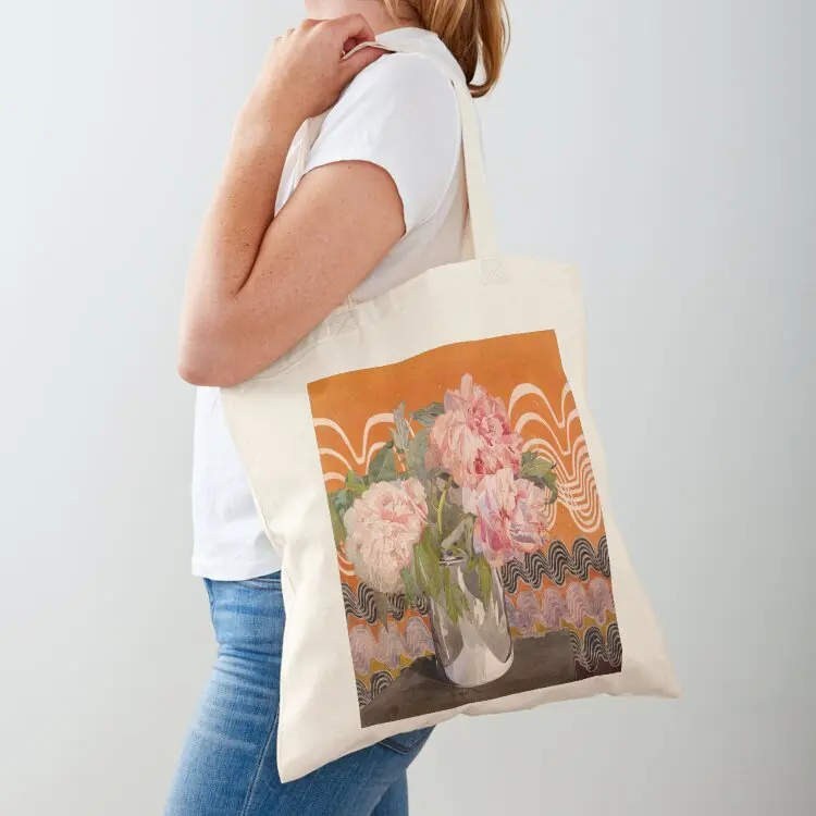 Charles Rennie Mackintosh Peonies Tote Bag canvas tote bags tote bag men custom fabric bag hand