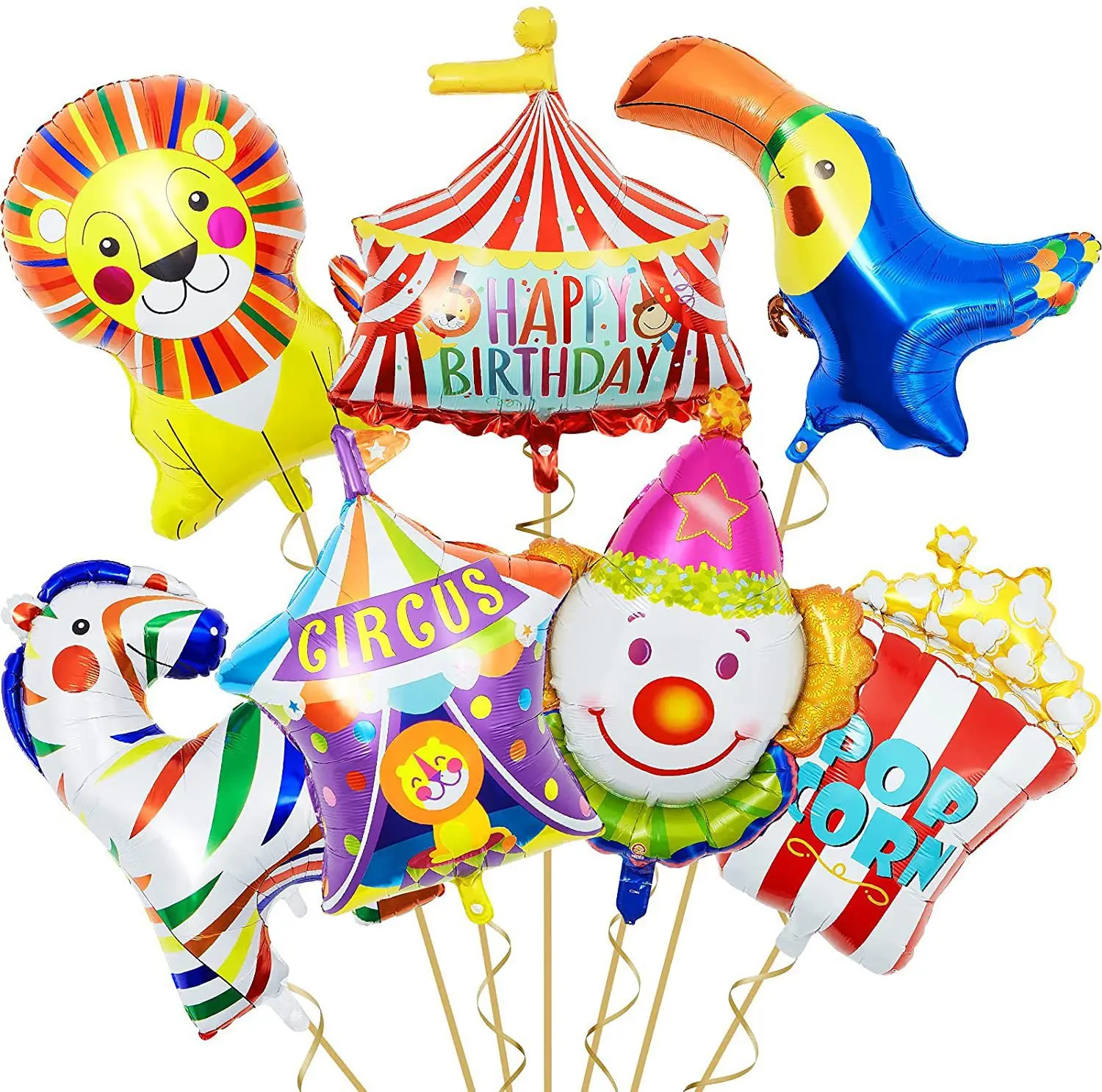 Das erstaunliche digitale Zirkus-Geburtstags-Party-Dekorationsset mit Banner und Ballons, Deko-Ornament-Set für Feiern im Innenbereich – Detail 7