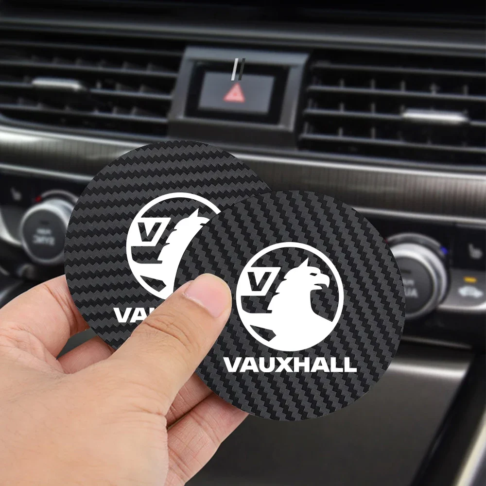 For Opel Vauxhall Astra J K Crossland X Grandland Insignia Car Coaster Water Cup Slot Non-Slip Mat Silica Gel Pad Cup Holder Mat