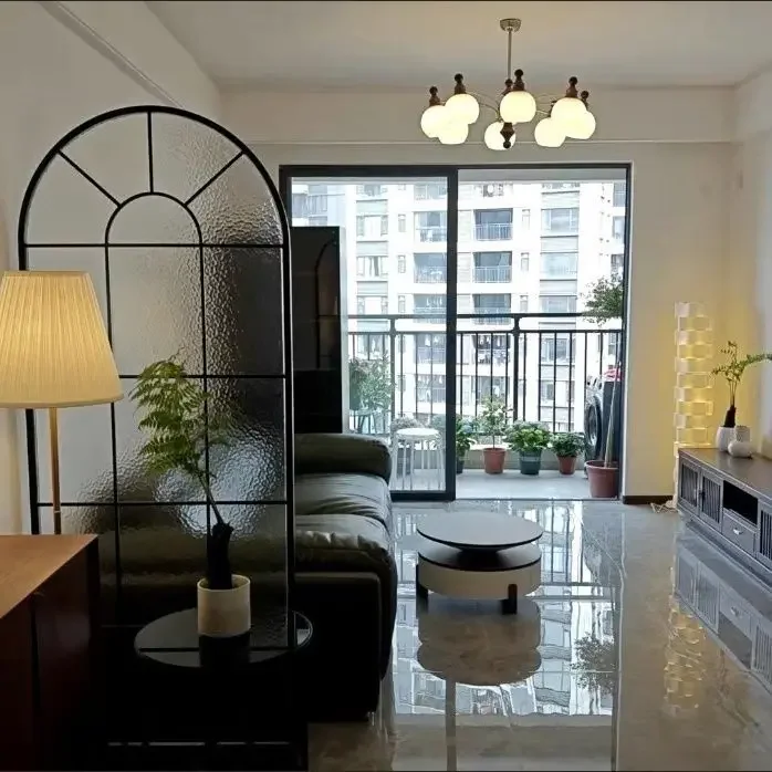 No punching French retro removable screen living room simple modern entrance entrance bedroom blocking household partition