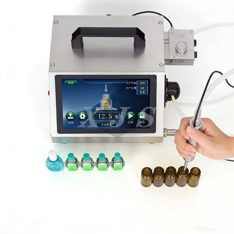 HD1360 Small Bottle Filling Machine for Narrow Mouth Containers Three Trigger Modes Manual Automatic Interval Jog Filling