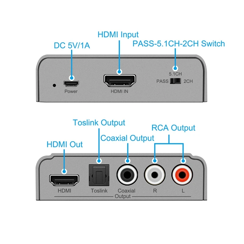 Audio Extractor -Compatible Optical Audio Adapter Optical To Optical 3.5Mm Audio Extractor