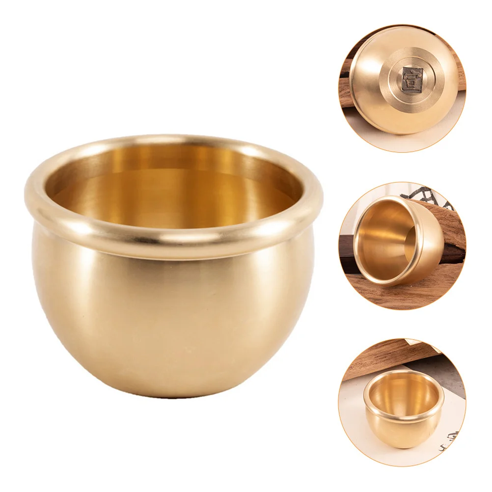 

1pc Copper Cornucopia Ornament Desktop Decor For Home Office Tabletop Adornment Small Water Craft Copper Desktop Decor