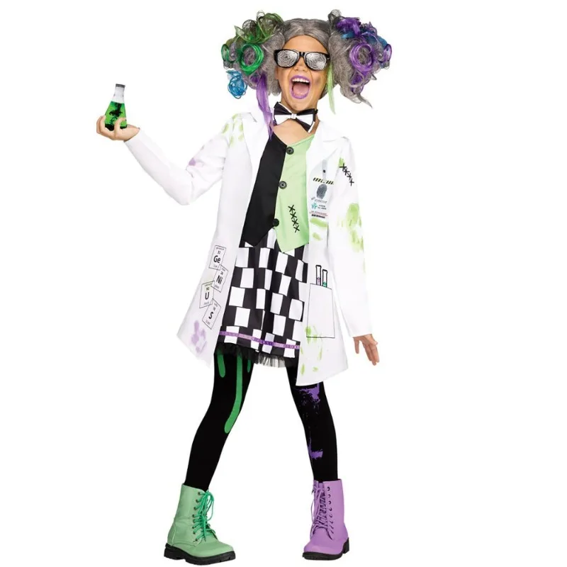 New Children\'s Professional Cos Suit Mad Scientist Performance Suit Kindergarten New Year\'s Day Cosplay Costume