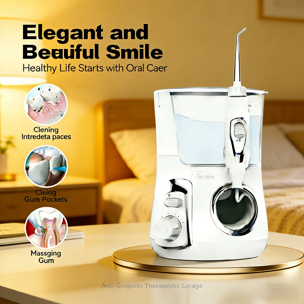 

Электрический ирригатор для полости рта 800 мл, 10 настраиваемых режимов, 5 сменных насадок, водный флоссер для эффективной профилактики кариеса