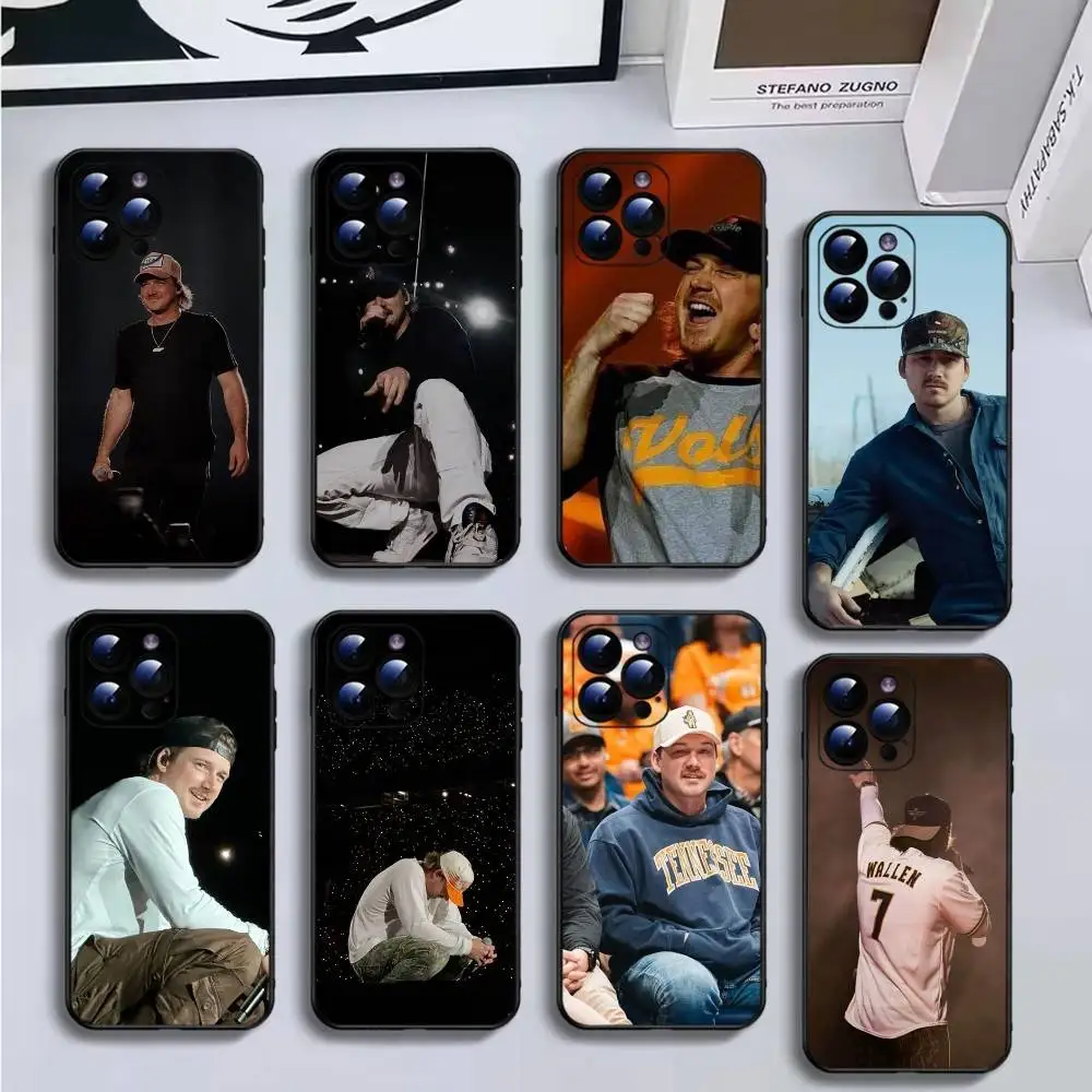 

M-Morgan-Wallen-American-Singer Phone Case For iPhone16,15,14,13,12,11 Plus,Pro Max,XS,X,XR,SE,Mini,8,7,Soft Black Cover