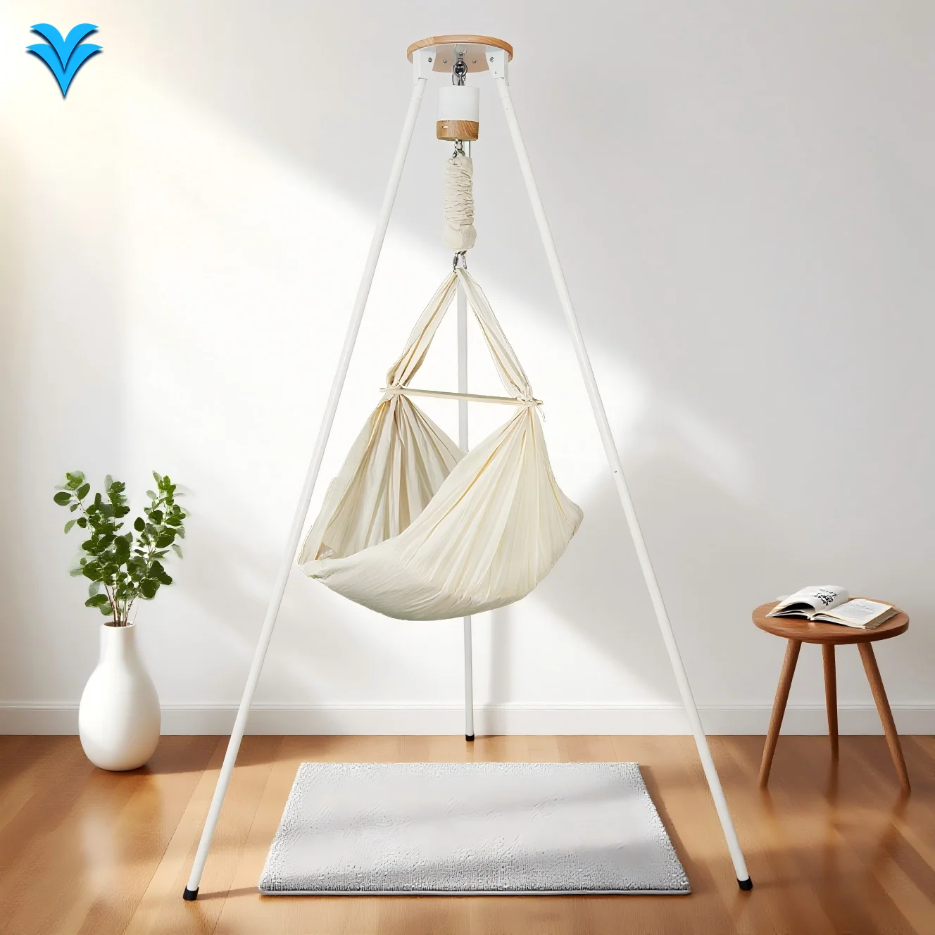 

Electric Cradle Hammock Baby Metal Stand Foldable Indoor/Outdoor Living Room Furniture for Gym Use