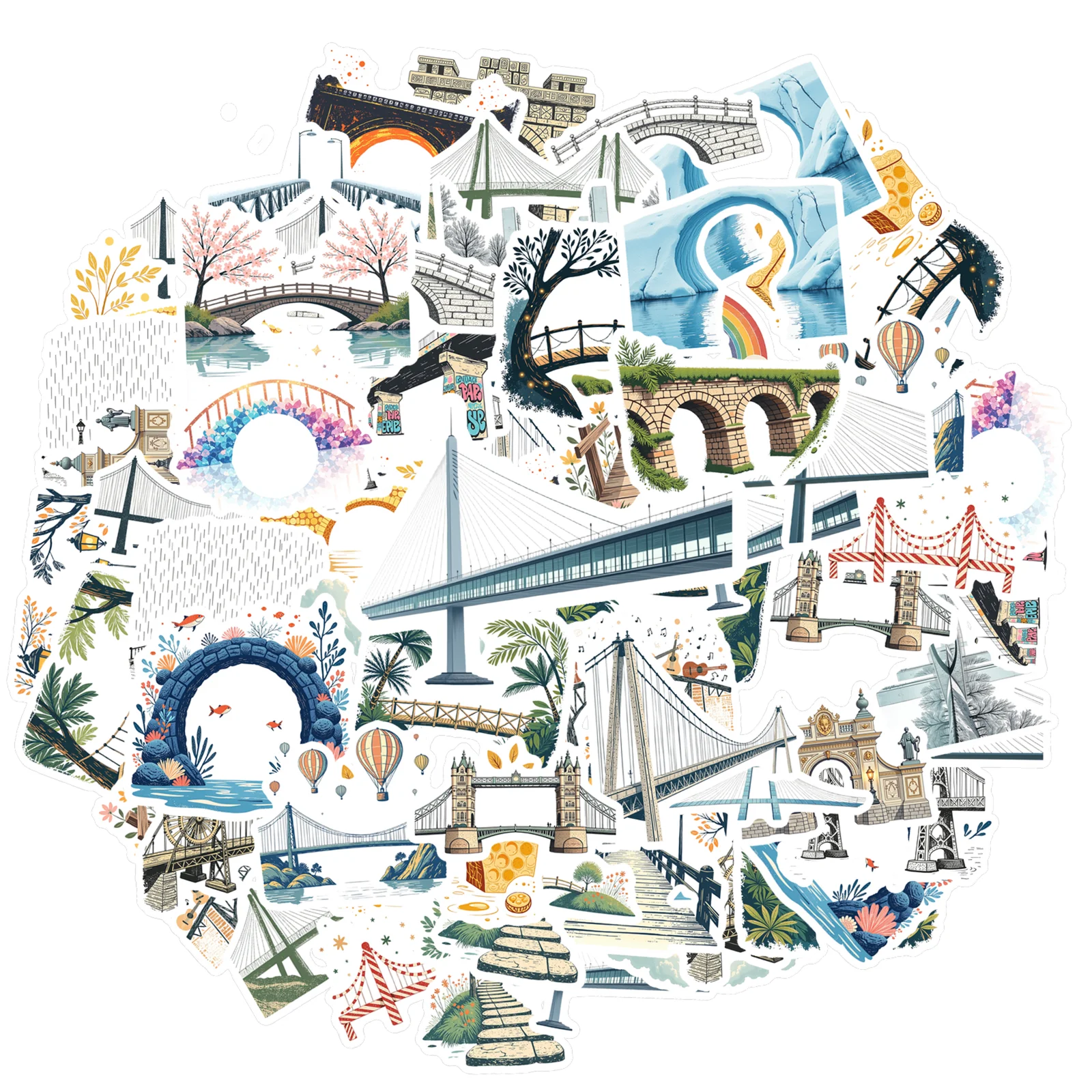 35-шт-70-шт-натуральные-наклейки-для-моста-иллюстрирующая-природа-ПВХ-наклейка-граффити-наклейки-для-чемодана-на-холодильник