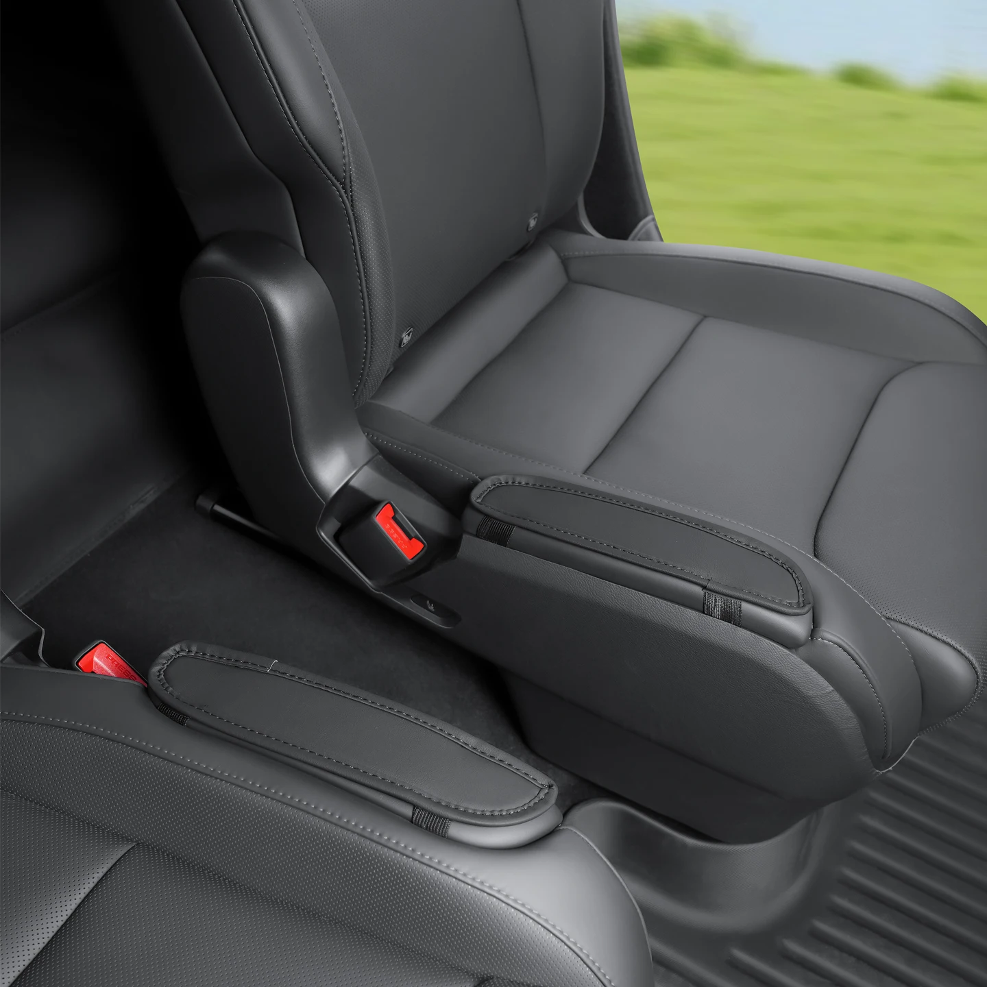 For 6-Seater Tesla Model YL Second Row Seat Armrest Protection Pad, Interior Protection Pad, anti Kick Pad, Accessories, 2pcs