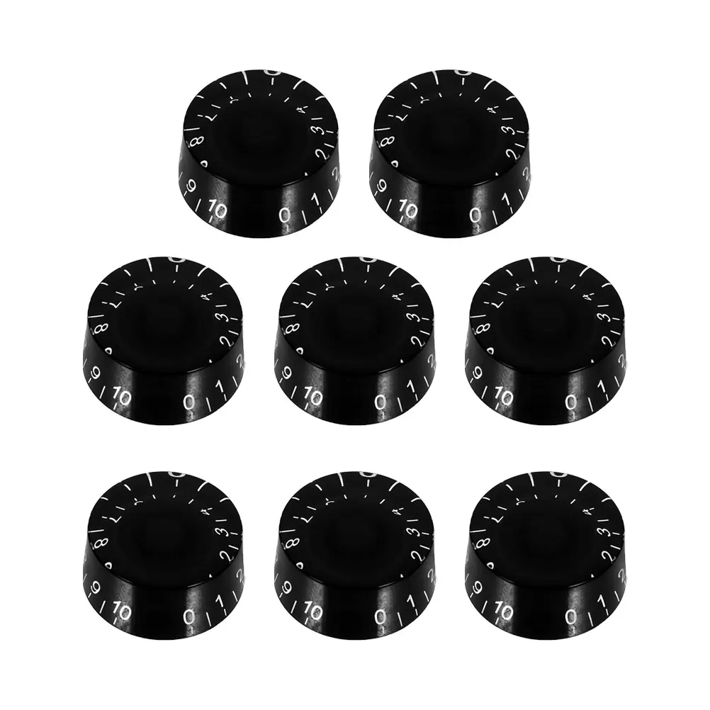 

8 Pcs Electric Guitar Accessories Knobs Plastic Adjust Black Abs Bass Control for Amplifier