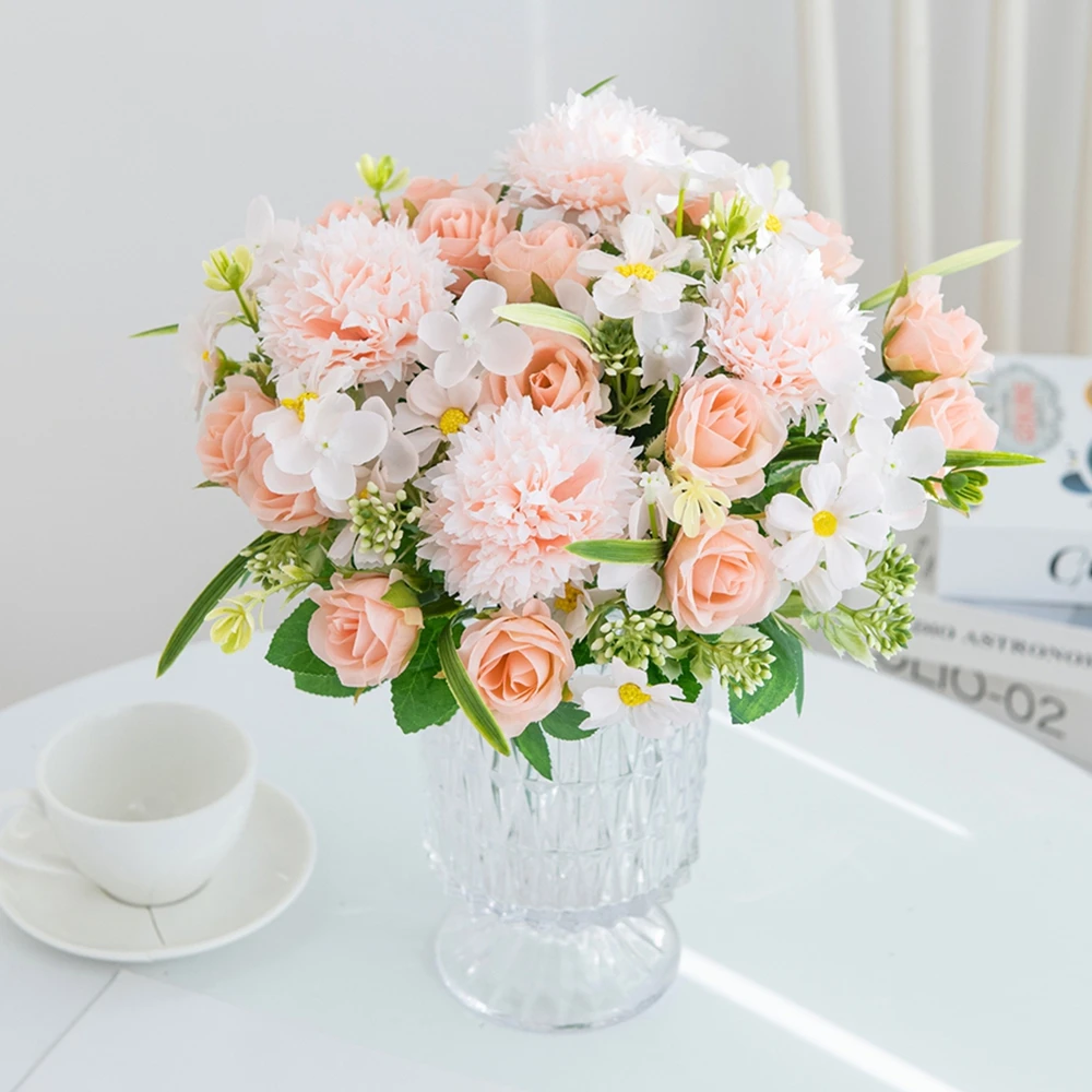 Künstliche Blumen Seidenrosen Heim-Vasendekorationen Außenbereich Hofbögen Valentinstag Hochzeit Braut Party DIY Foto-Requisiten