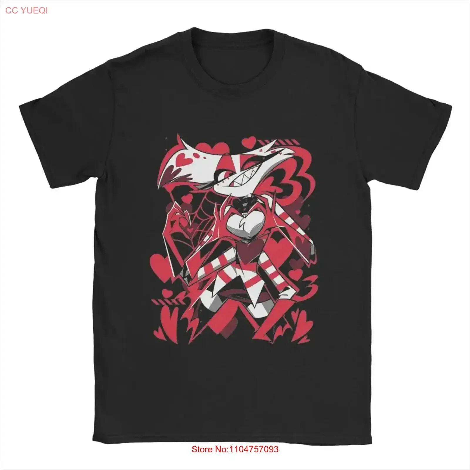 Hazbins Hotels Angel Dust T Shirt for Men Funny Cotton Crewneck Short vintage Washed Comfortable fashion Stylish Unisex homme