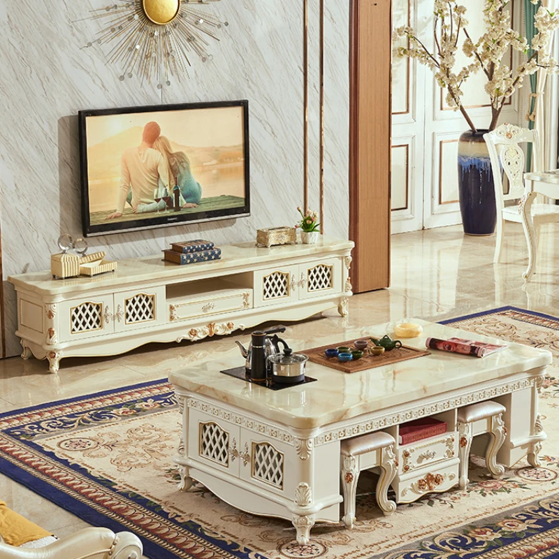 Floor Nordic White Tv Cabinets Wood Marble Simple Standing Modern Cabinet Storage Drawer Fernseher Schrank Tv Stands Furniture