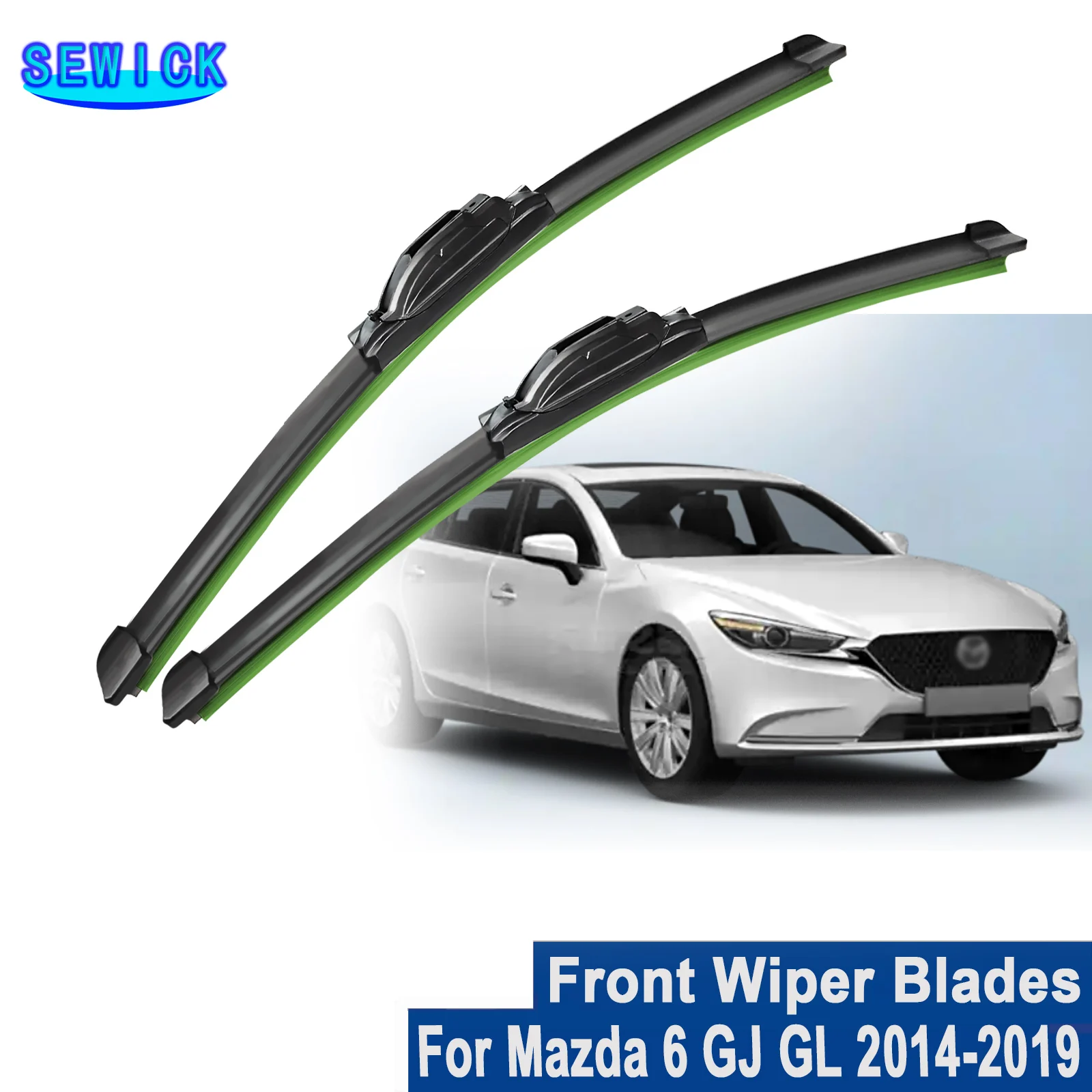 

For Mazda 6 GJ GL 2014-2019 Car Wiper U-type Soft Rubber Boneless Wiper HD Quiet Durable Automotive Wiper