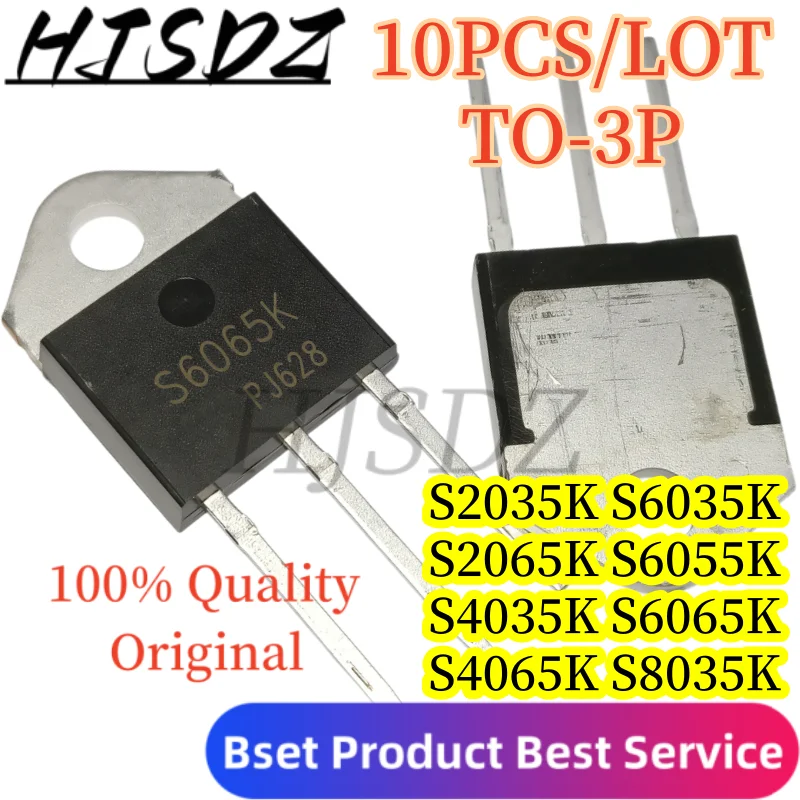 Original【10PCS/LOT】Bidirectional Triac S2035K S2065K S4035K S4065K S6035K S055K S6065K S8035K TO-3P High power thyristor