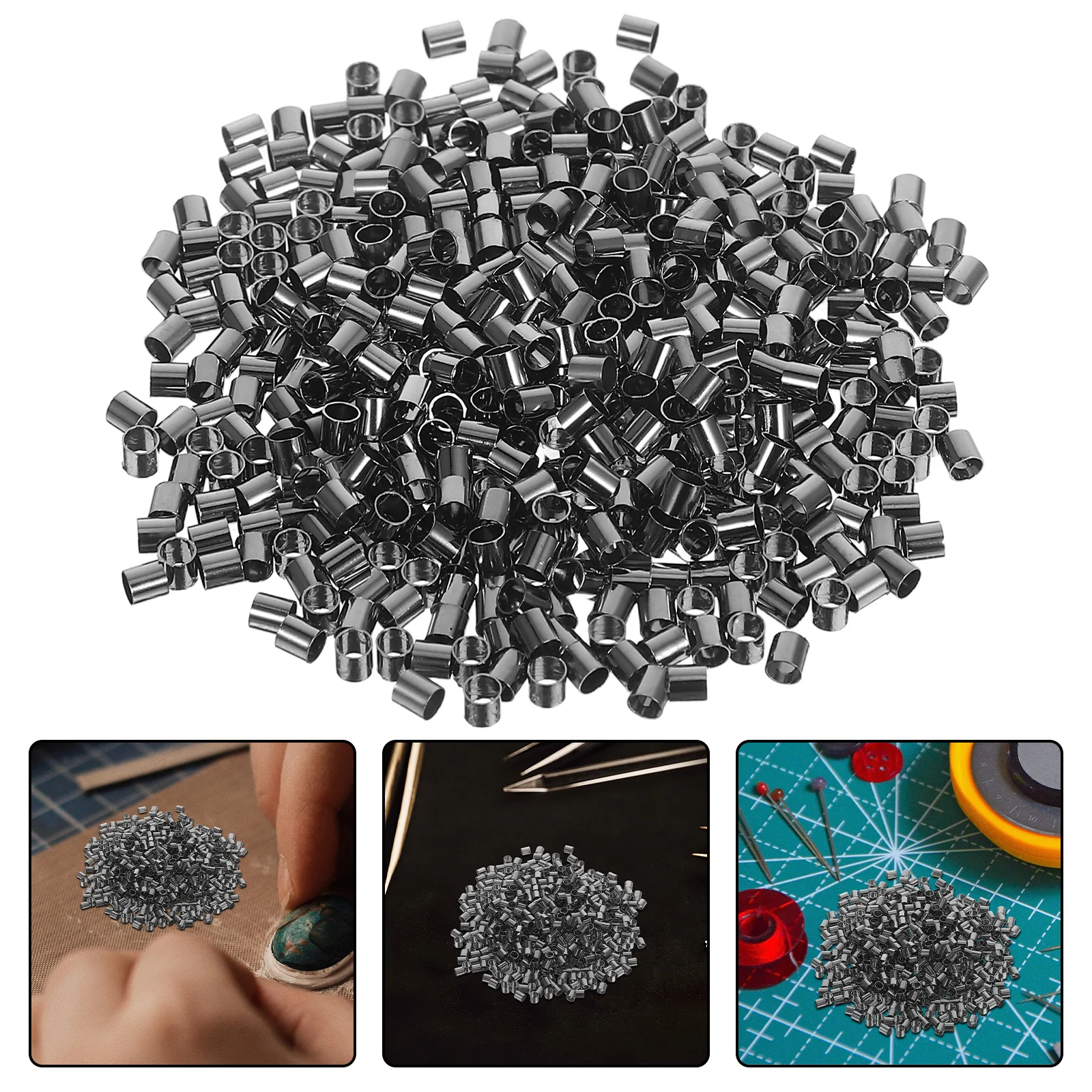 

500pcs Copper Crimp Tubes For Jewelry Making Durable Crimp Beads Hold Diy Jewelry Craft Accessories