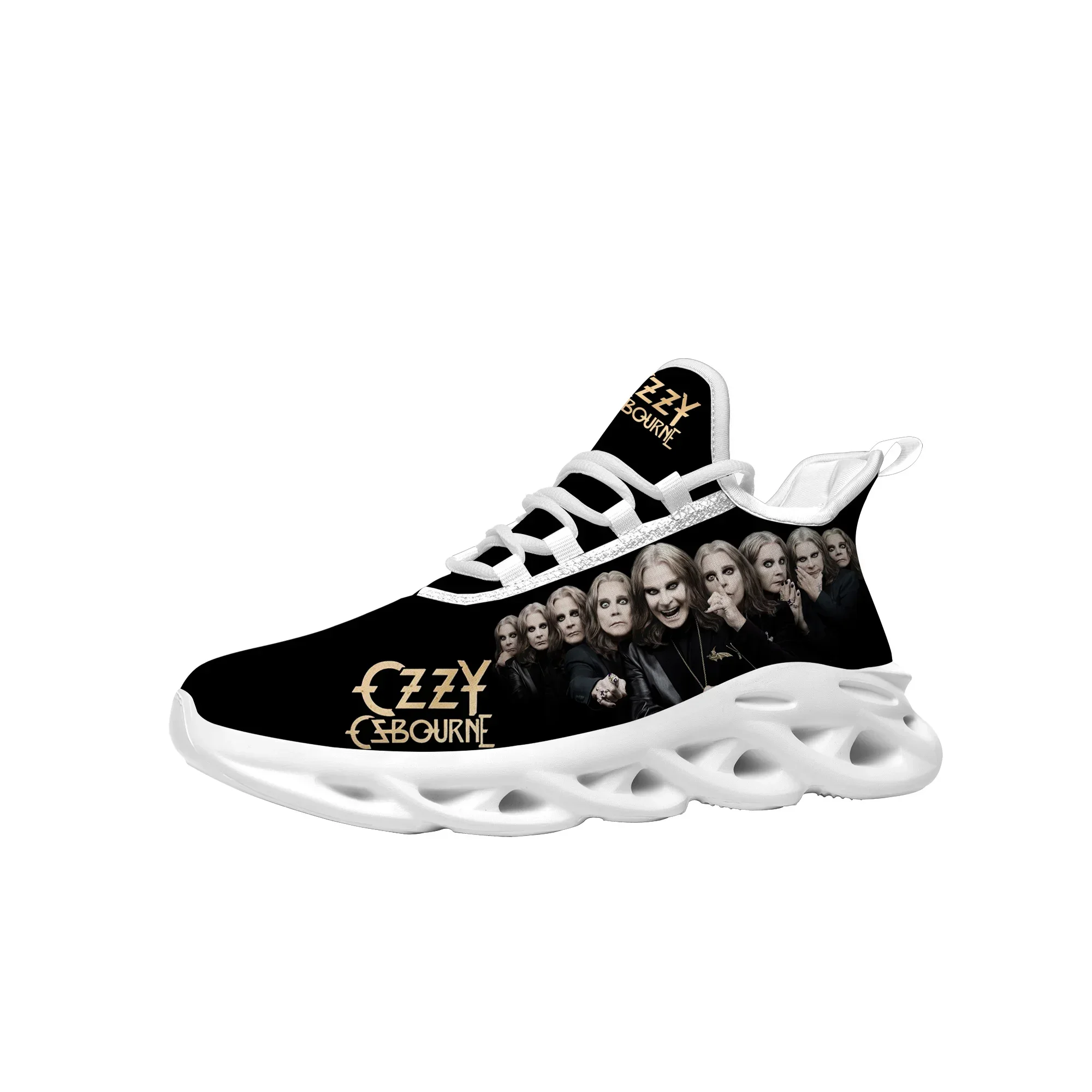 Ozzy Metal Rock Singer Osbourne Flats Sneakers High Quality Mens Womens Sports Shoes Customized Sneaker Casual Custom Made Shoe