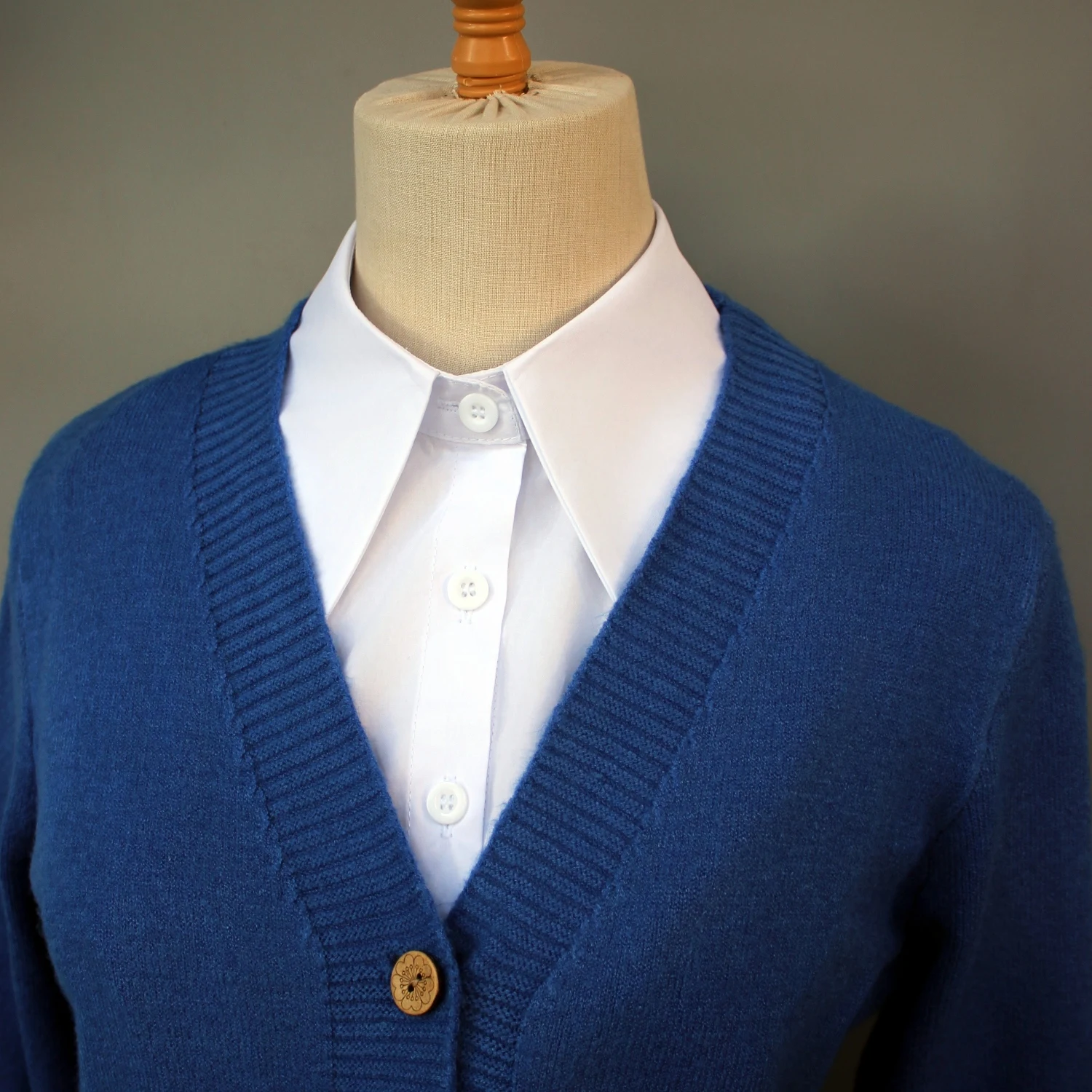 1 ياقة على شكل قميص كبيرة مزيج القطن للجنسين قابلة للفصل - تصميم احترافي جديد، ملحقات طبقات لجميع المواسم