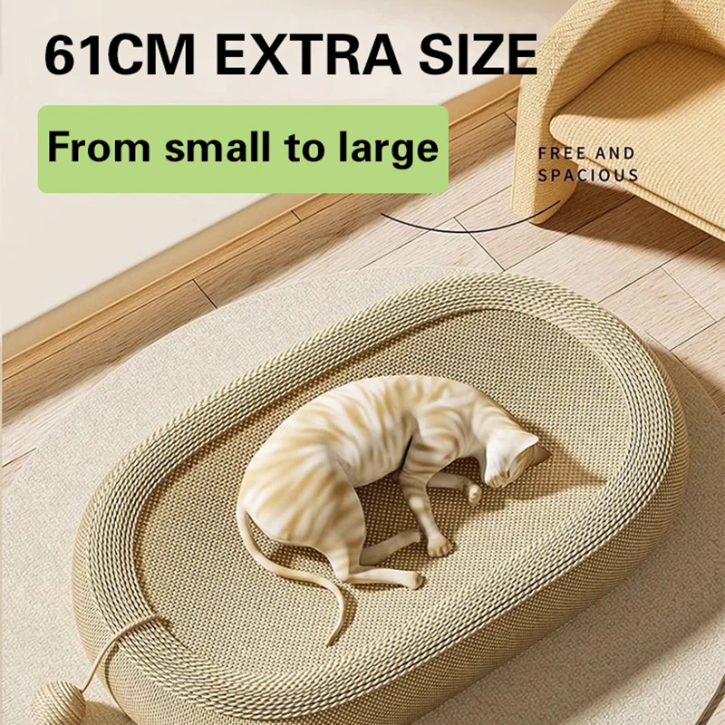 

New 3 In 1 Sisal Cat Scratching Pads Cat Scratcher Bed Cat Scratchers Sofa Furniture Protection Play Scratch Mats Pet Supplies