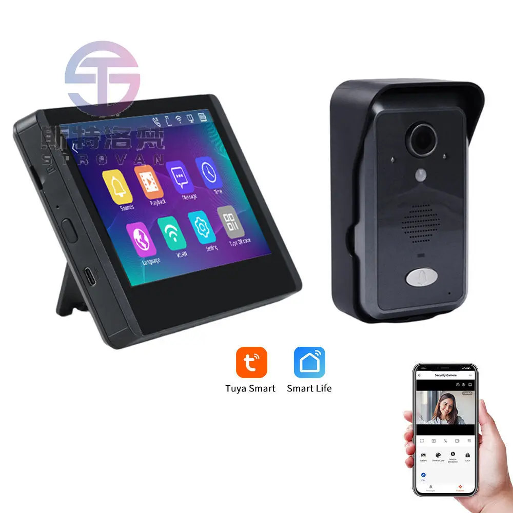 7inch IP Video Intercom Kit Network Audio Door Phone System with Night Vision for Villas or Houses