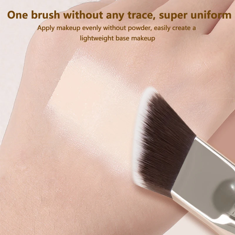 Pennelli per fondotinta per fard liquido ad angolo quadrato Pennello per fard in crema Professionale per donna Base per il viso Strumenti per trucco morbidi e senza traccia