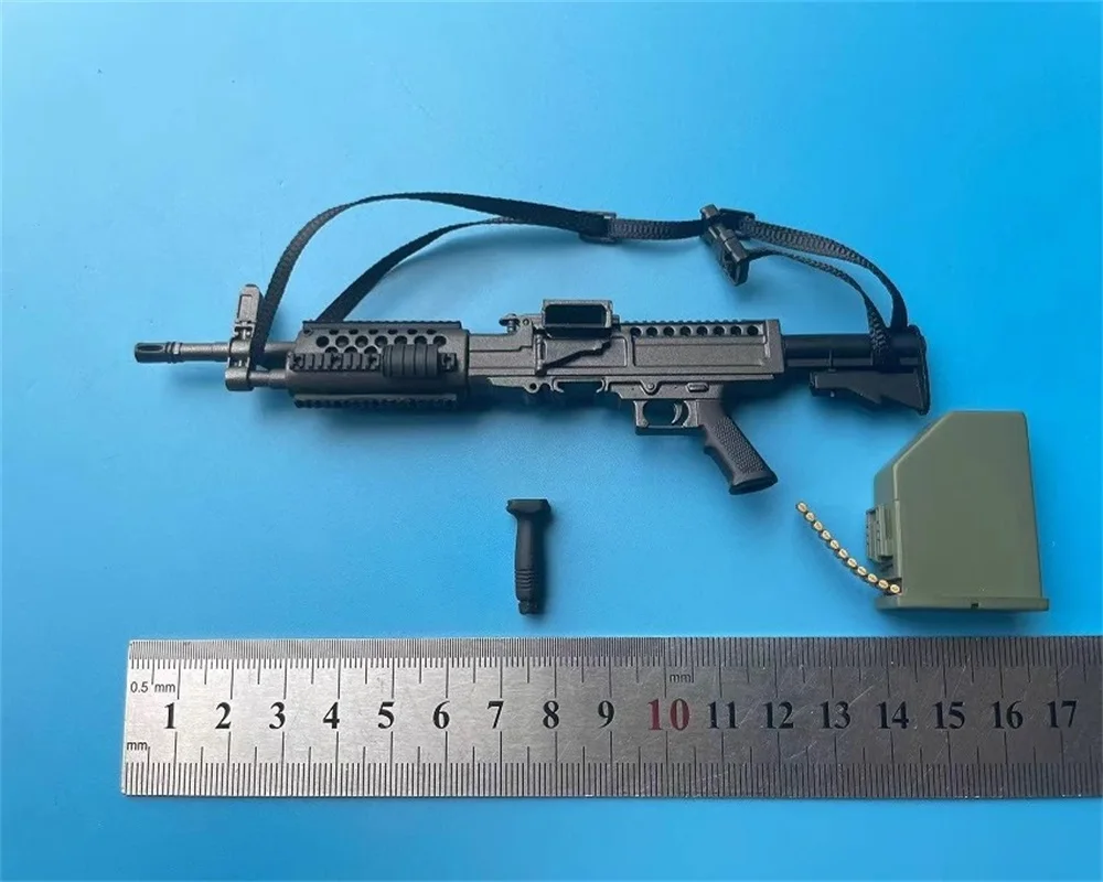 

1/6 Scale Soldier Accessories LMG 5.56 Weapon Plastic Static Model Toy Fit 12'' Action Figures Body In Stock