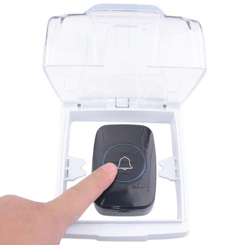 Waterproof Cover For Wireless Doorbell Home Transparent Door Bell Ring Chime Button Protective Cover