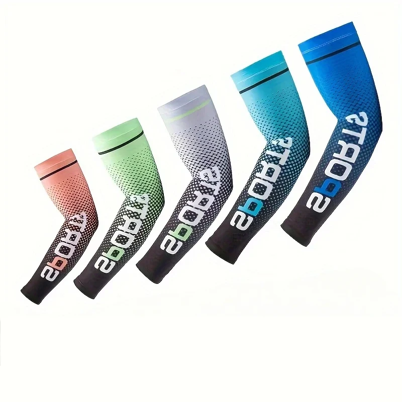 1pair Summer Protection Includes 1 Pair Arm Sleeve and 1 Sunshade Mask for Outdoor Cycling Breathable Ice Silk Cooling Set