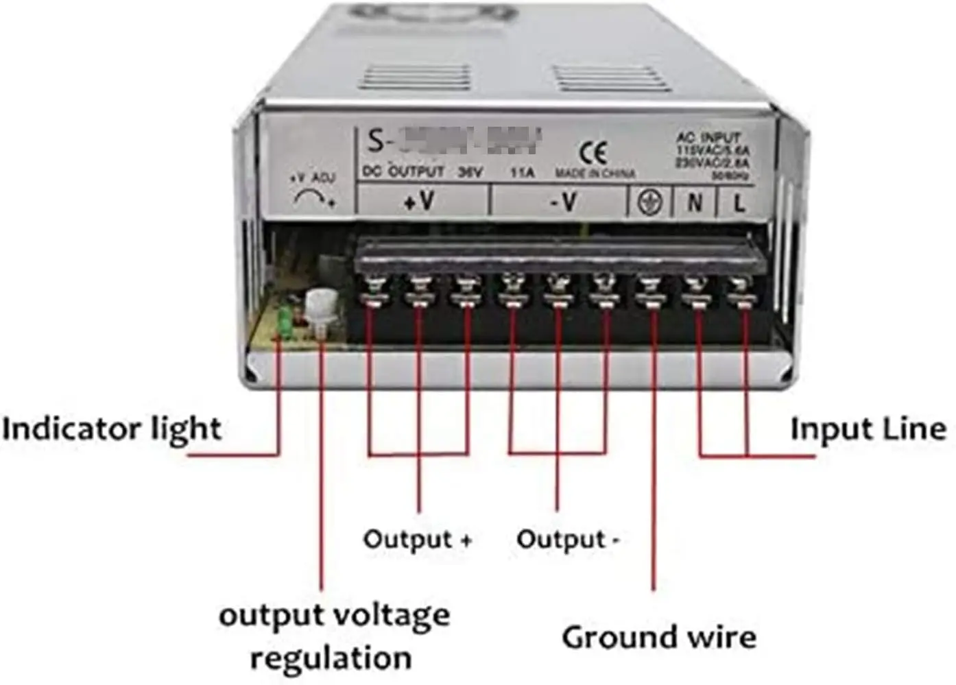 250W DC Switch Power Supply AC to DC 24V 12V/ 24V/ 36V/ 48V DC power CNC Router Single Output
