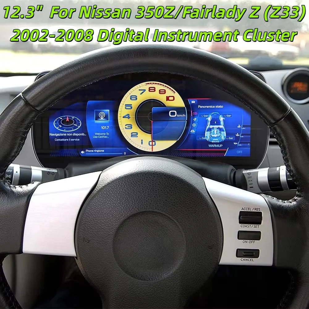 

Digital Dashboard Carplay Cluster LCD Meter For Nissan 350Z/Fairlady Z (Z33) 2002-2008 Virtual Cockpit Instrument Panel Head