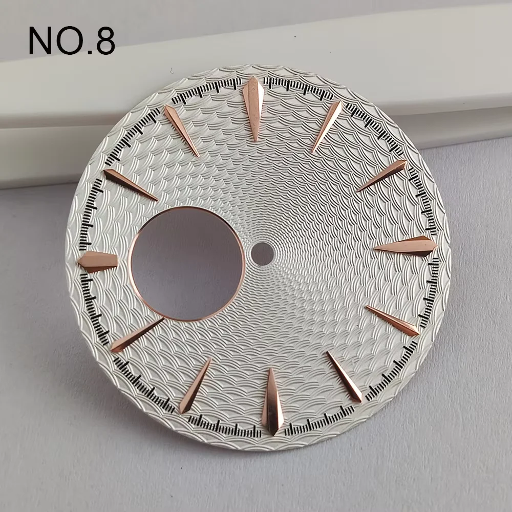 NH38 قرص 35 ملم قرص كوكتيل سطحي إنهاء NH38 إكسسوارات ساعة ميكانيكية مجوفة قرص ساعة رجالي #3