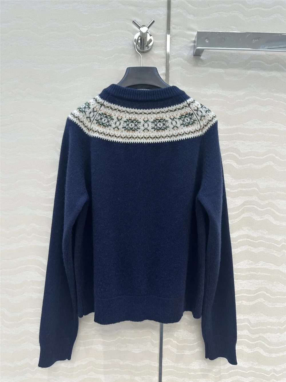 25 秋冬新作 ラウンドネック カーディガン ジャカード カシミヤ 暖かい ニット カーディガン レディース コート