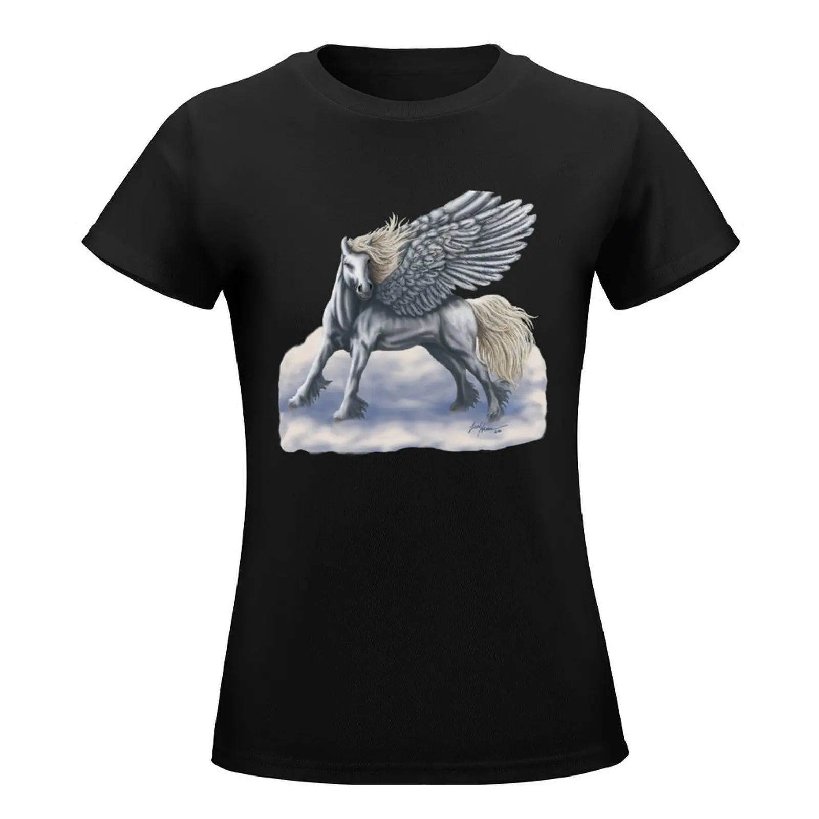 The Divine Pegasus T-Shirt summer top funny tees oversized black t-shirts for Women