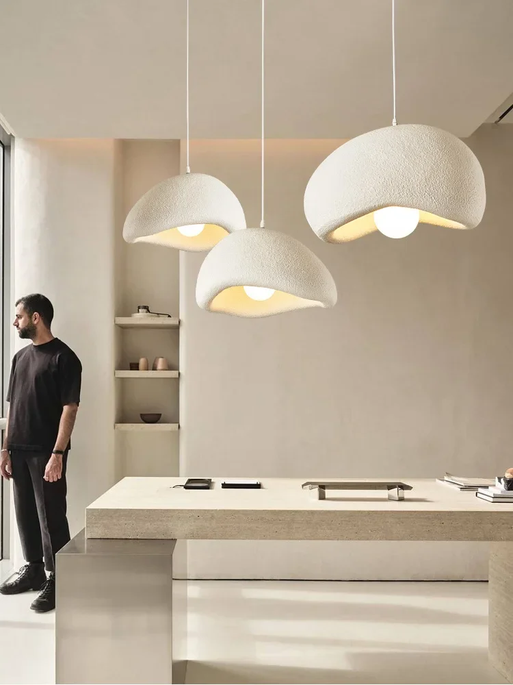 Wabi Sabi lampada Nordic E27 Led lampada a sospensione sala da pranzo lampadario semplice cavo sospensione lampada per ristorante Luminarias infissi