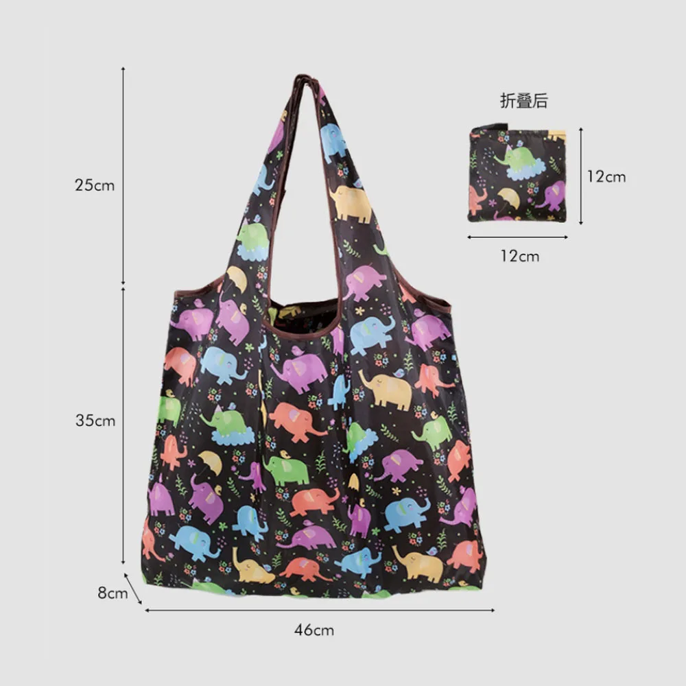 Large Portable Shopping Bag Waterproof Folding Tote Bag Reusable Eco-Friendly Large Capacity Handbag for Food Grocery Storage