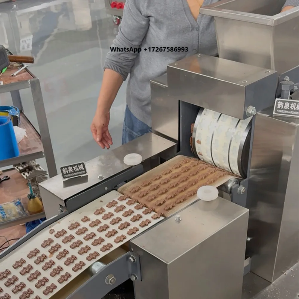 High Capacity 200kg/h Rotary Moulder Combination Forming Peach Pastry Cookie Soft Biscuit Making Machine