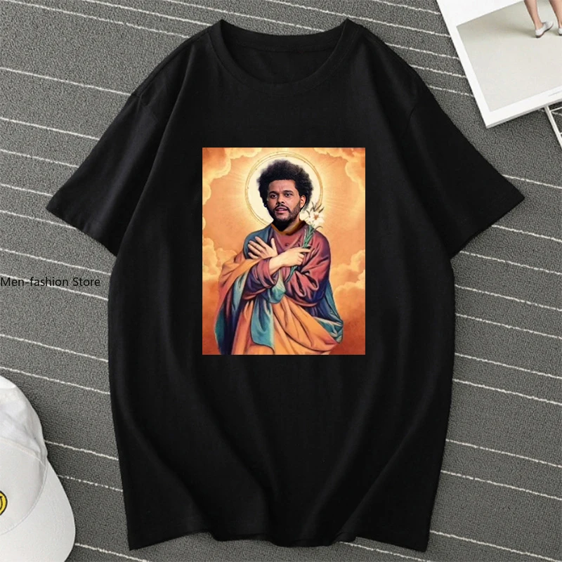 Pop Singer The Weeknd Artist Printed Fashion Man T-shirt Women Harajuku Kawaii Tshirt Streetwear Ullzang T Shirt Korea Style Top