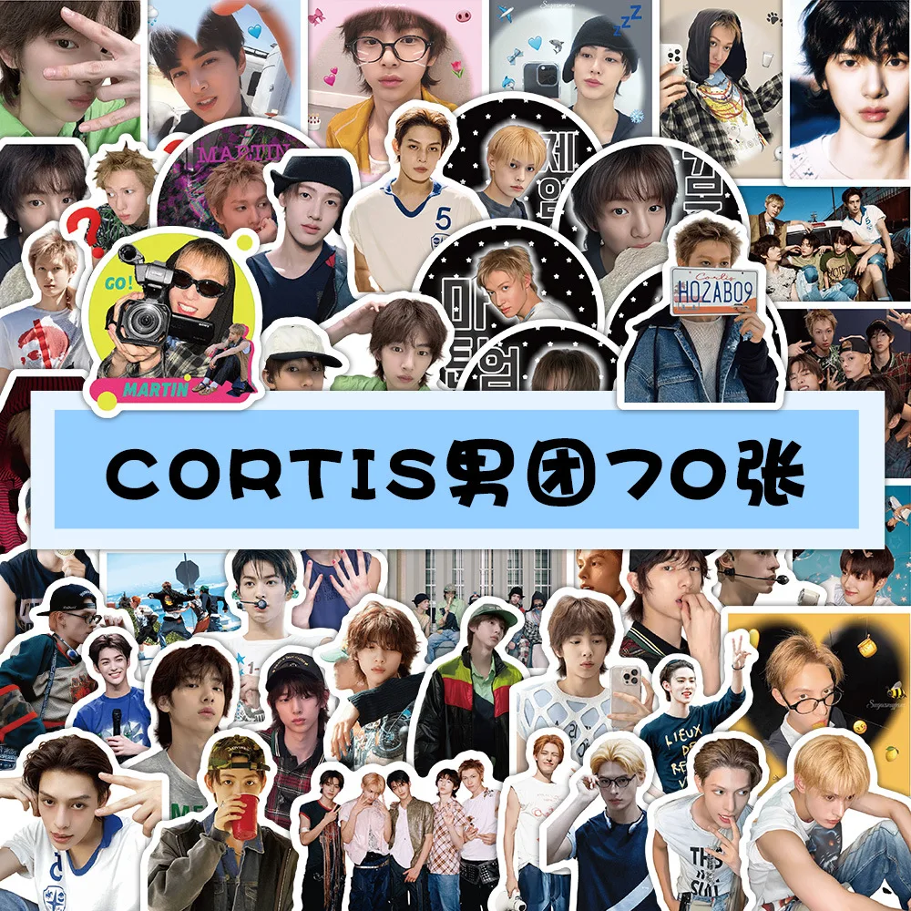 

10/70PCS Kpop Idol Sticker CORTIS Korean Boy Group Stickers DIY Luggage Laptop Phone Guitar Skateboard Waterproof Decals Toys